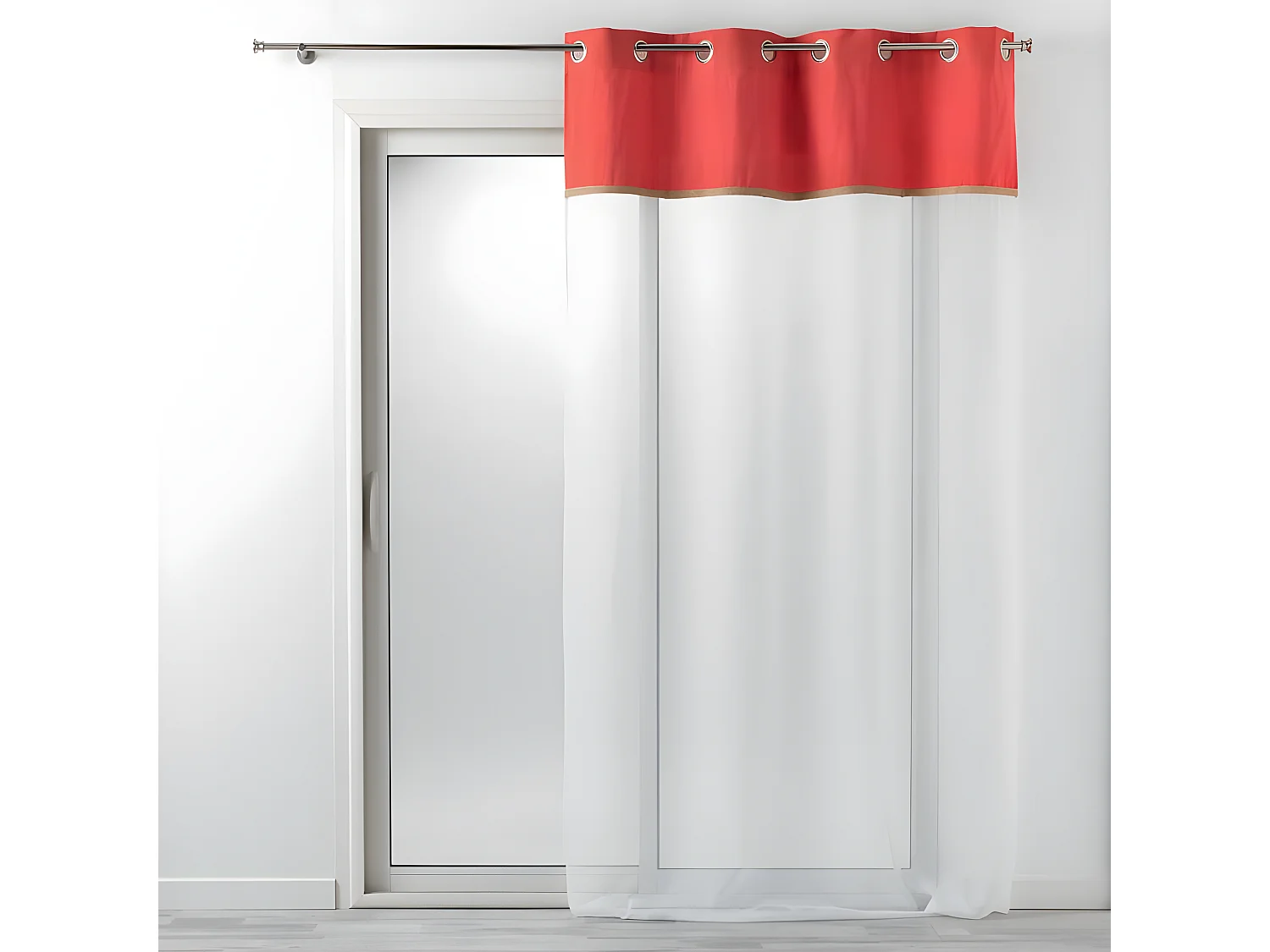 Rideau Voilage à Œillets "Kelonia" 140x240cm Orange