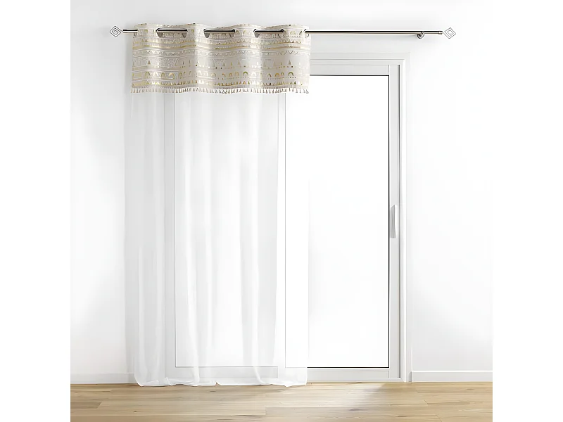 Rideau Voilage à Œillets "Sundore" 140x240cm Or