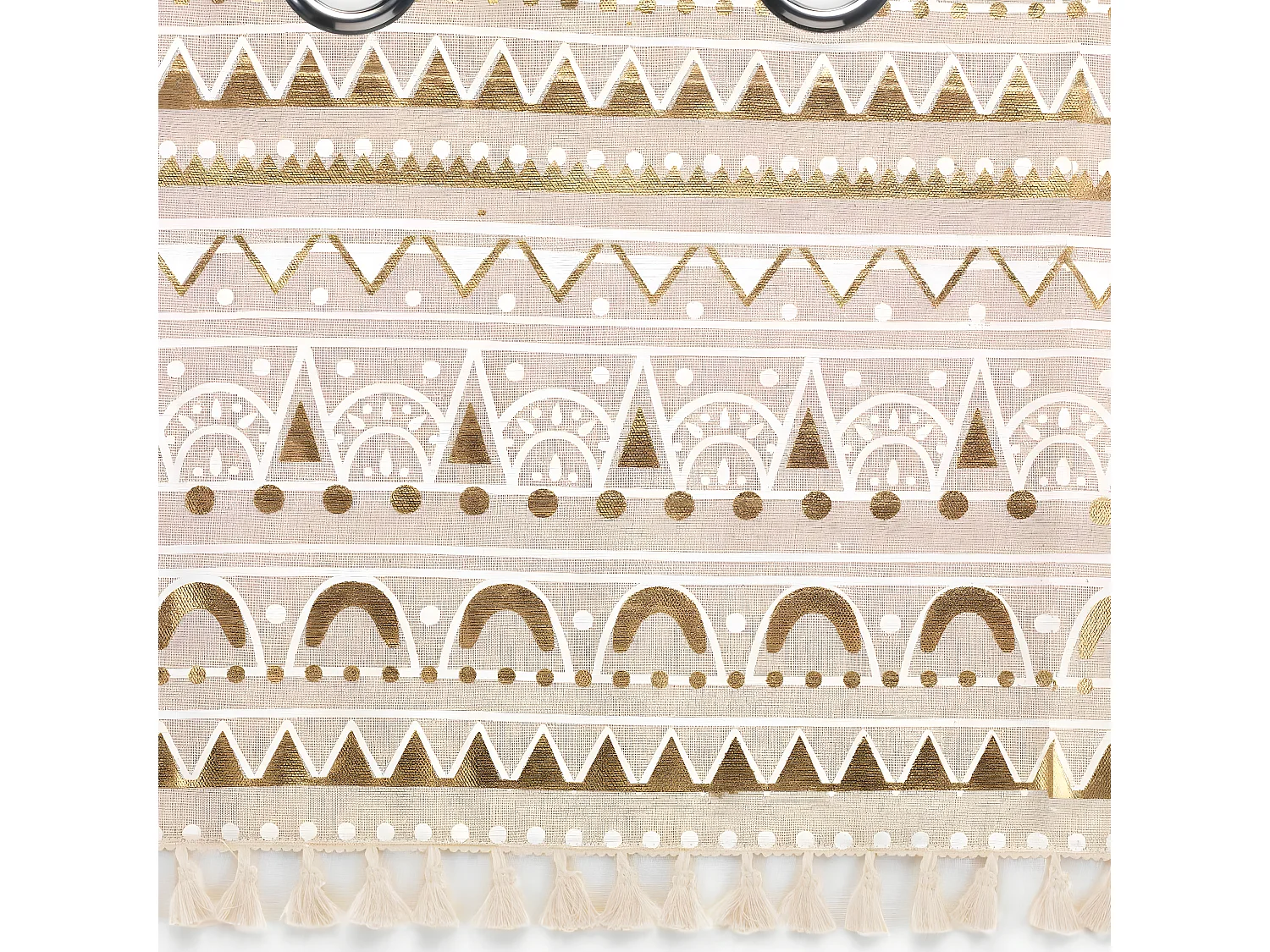 Rideau Voilage à Œillets "Sundore" 140x240cm Or