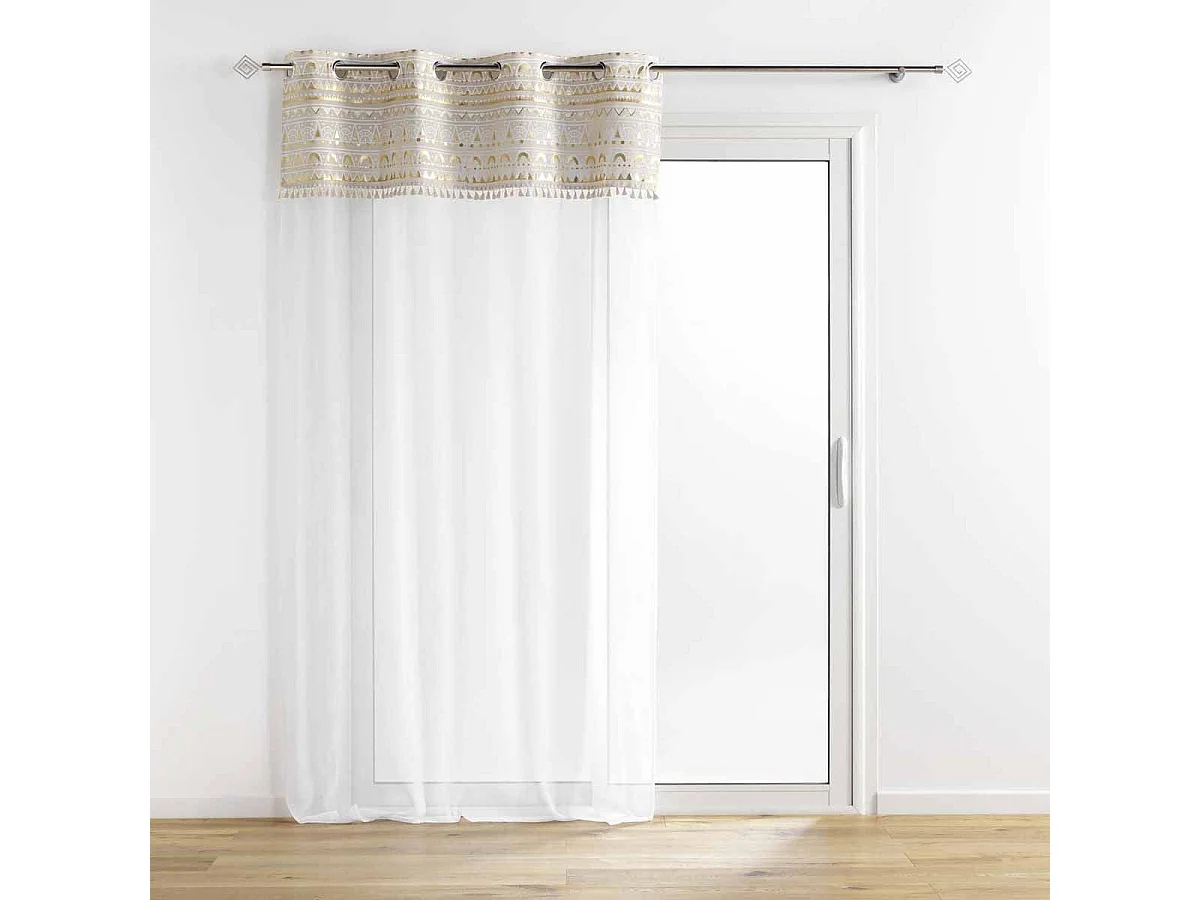 Rideau Voilage à Œillets "Sundore" 140x240cm Or