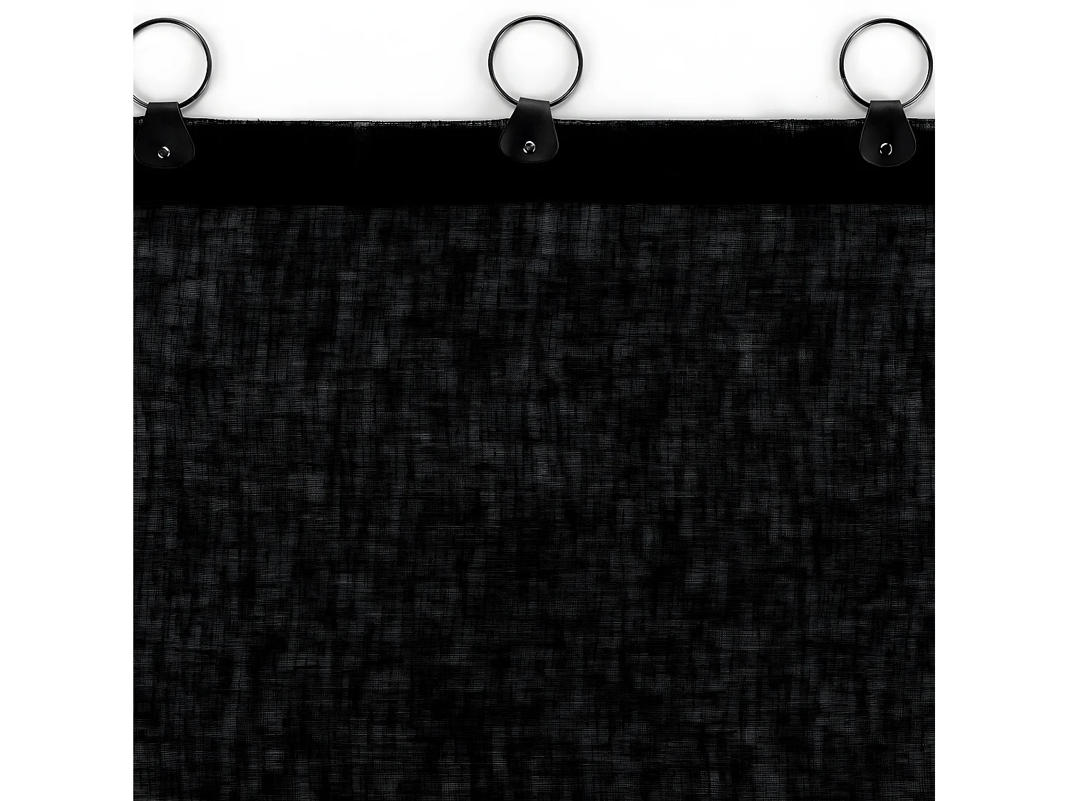 Rideau Voilage à Anneaux "Linka" 140x240cm Noir