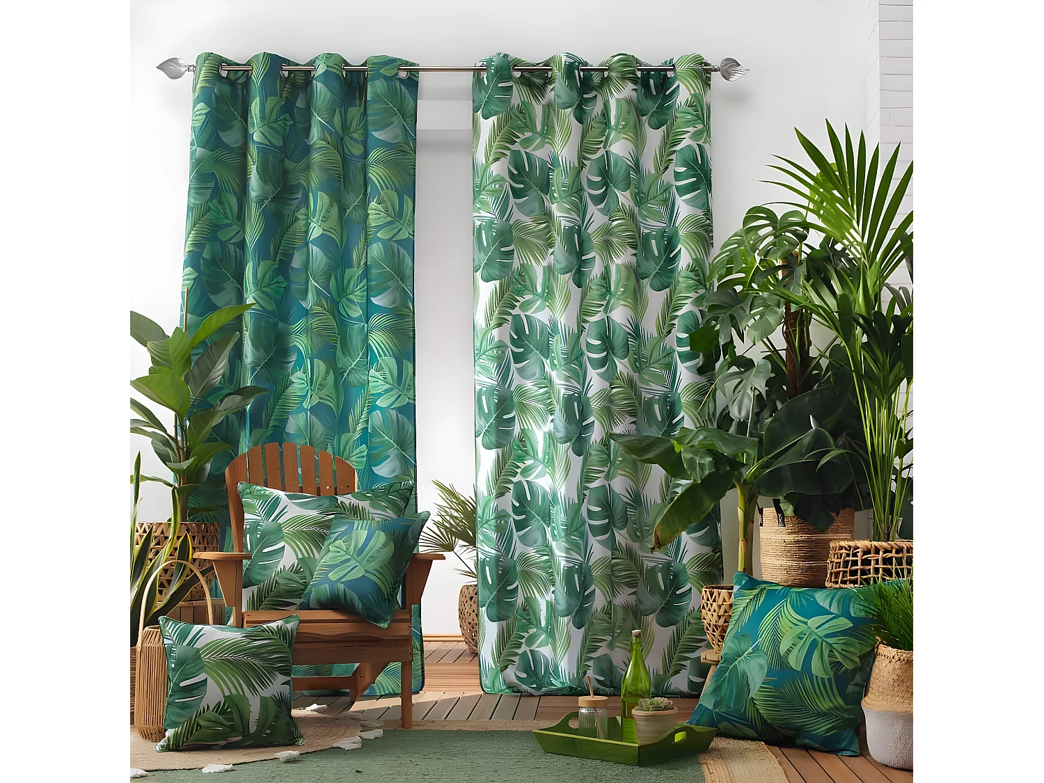 Rideau à Œillets "Rio de Janeiro" 140x260cm Bleu