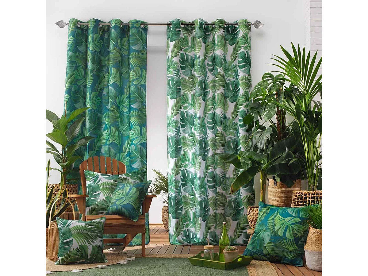 Rideau à Œillets "Rio de Janeiro" 140x260cm Bleu