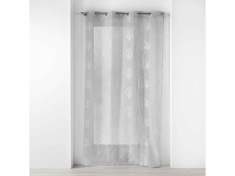 Rideau Voilage à Œillets "Sonata" 140x240cm Gris