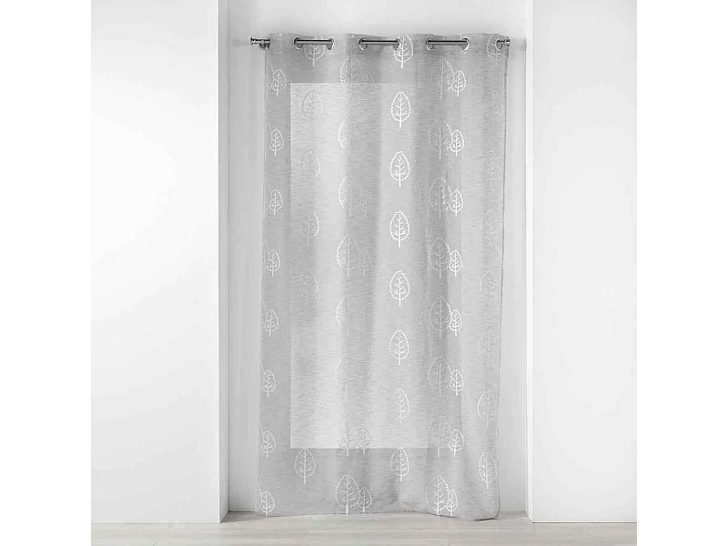 Rideau Voilage à Œillets "Sonata" 140x240cm Gris