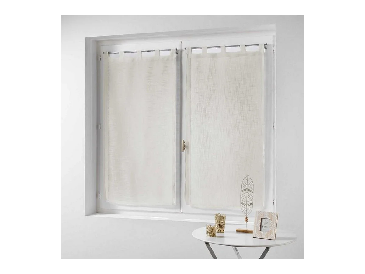 Paire de Voilages "Haltona" 60x160cm Naturel