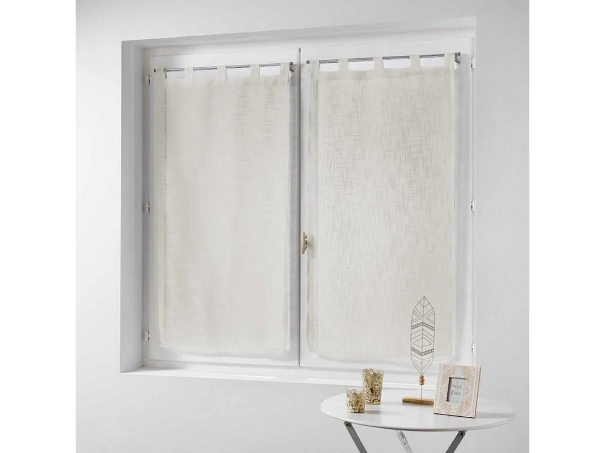 Paire de Voilages "Haltona" 60x160cm Naturel