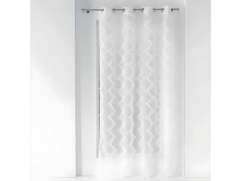 Rideau Voilage à Œillets "Dany" 140x240cm Blanc