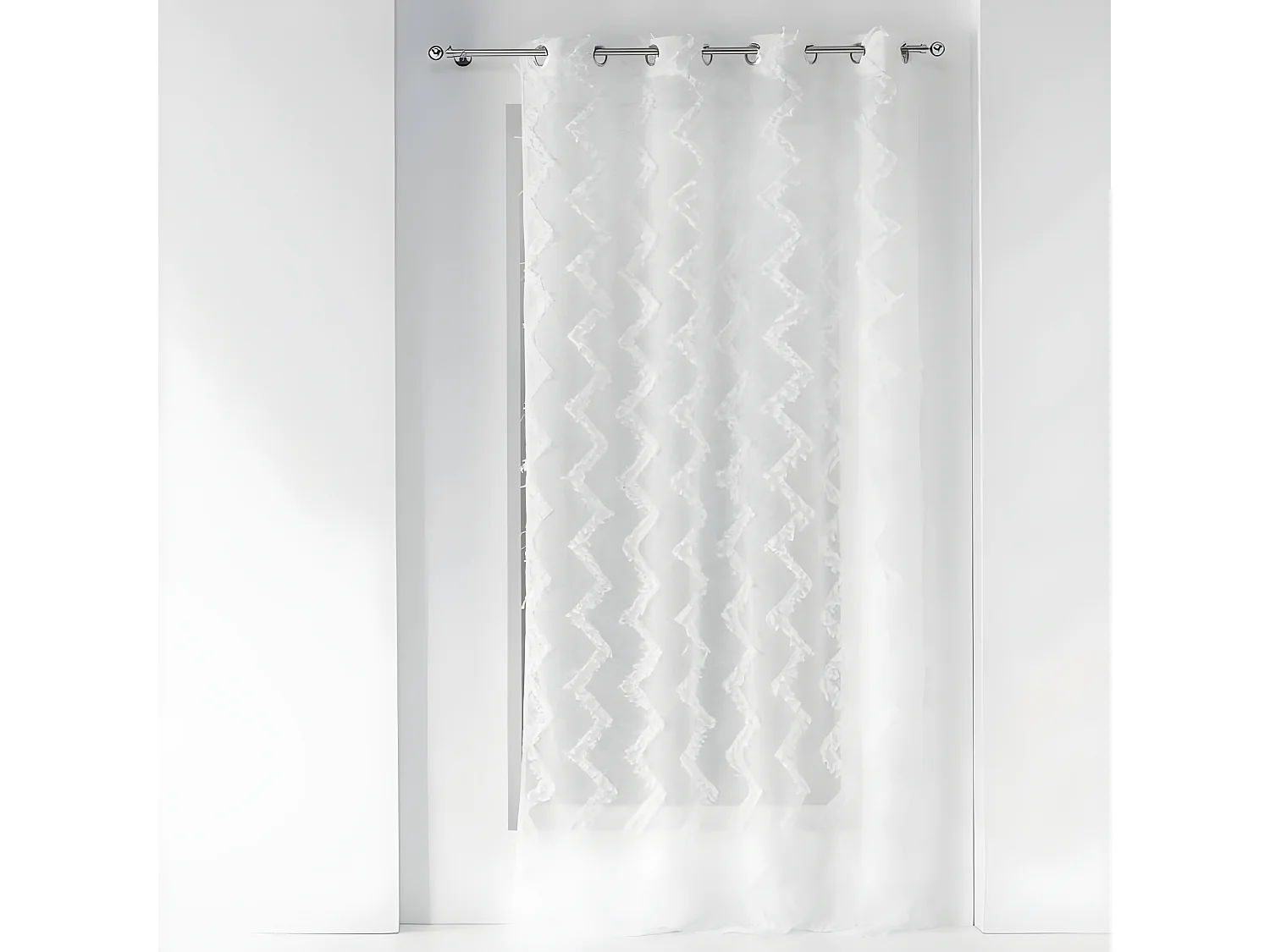 Rideau Voilage à Œillets "Dany" 140x240cm Blanc