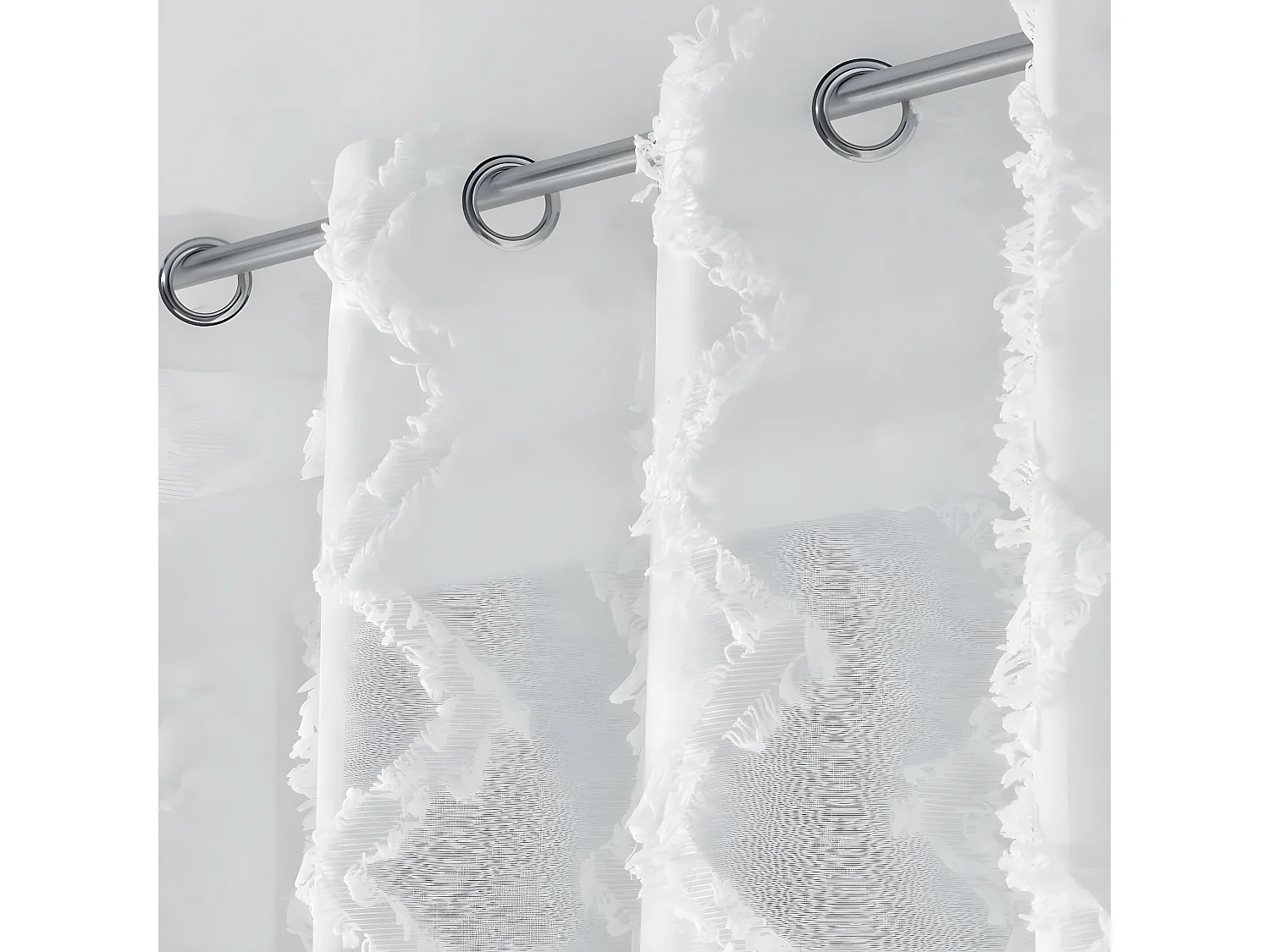 Rideau Voilage à Œillets "Dany" 140x240cm Blanc