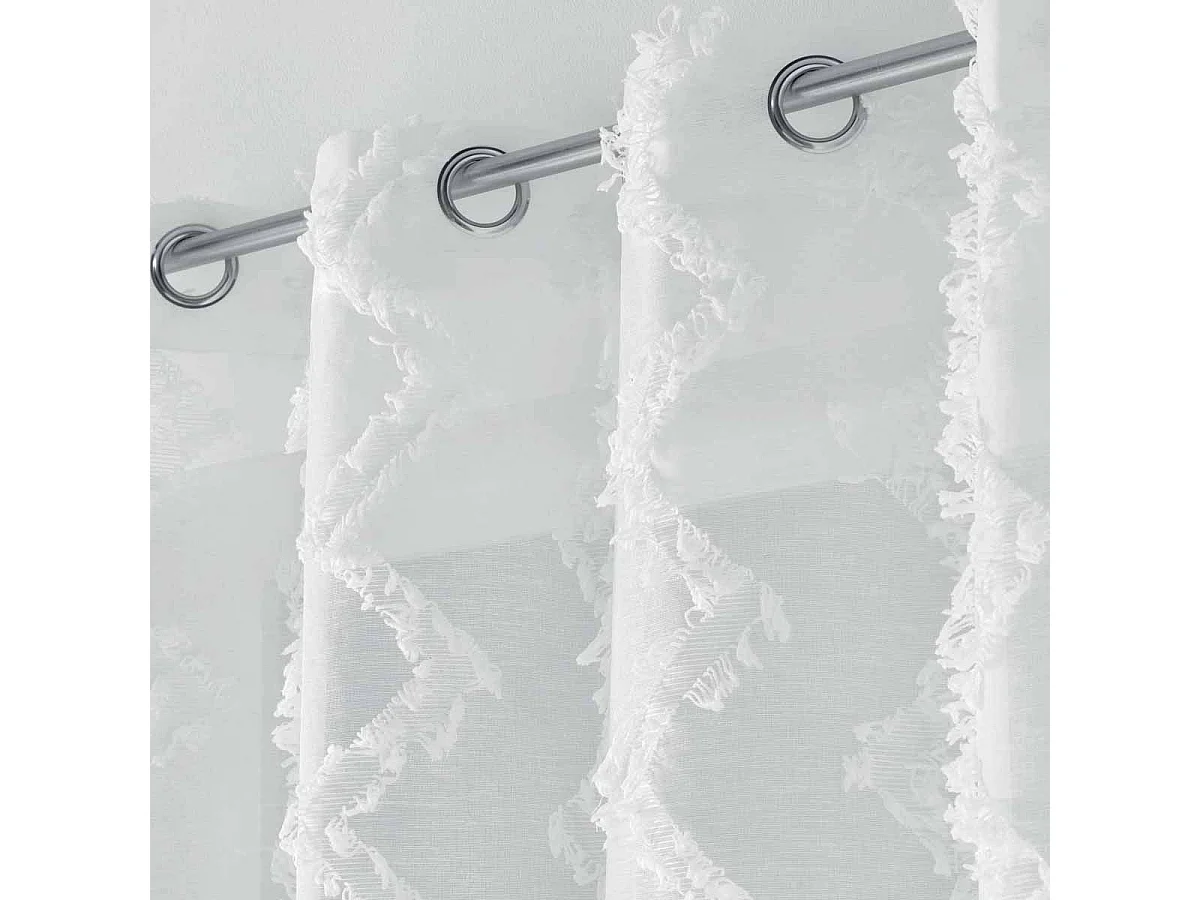 Rideau Voilage à Œillets "Dany" 140x240cm Blanc