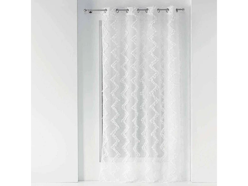 Rideau Voilage à Œillets "Dany" 140x240cm Blanc