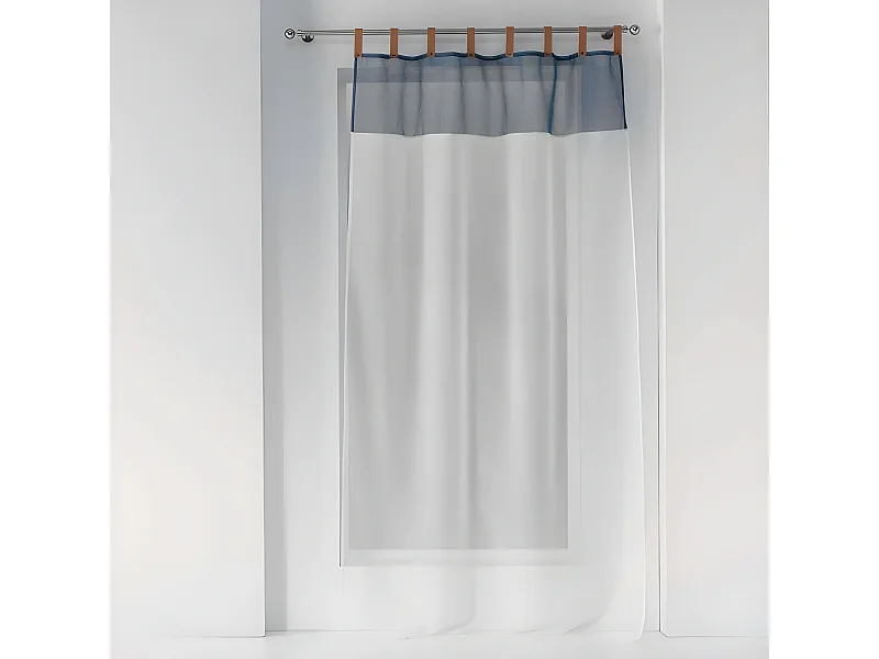 Rideau Voilage à Passants "Loft Atelier" 140x240cm Bleu