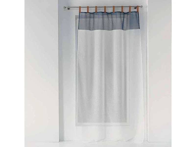 Rideau Voilage à Passants "Loft Atelier" 140x240cm Bleu