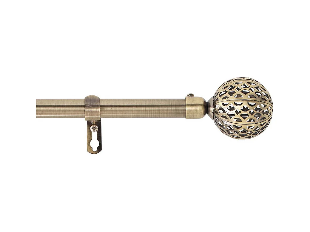 Kit Tringle Déco Extensible "Globa" 120-210cm Laiton