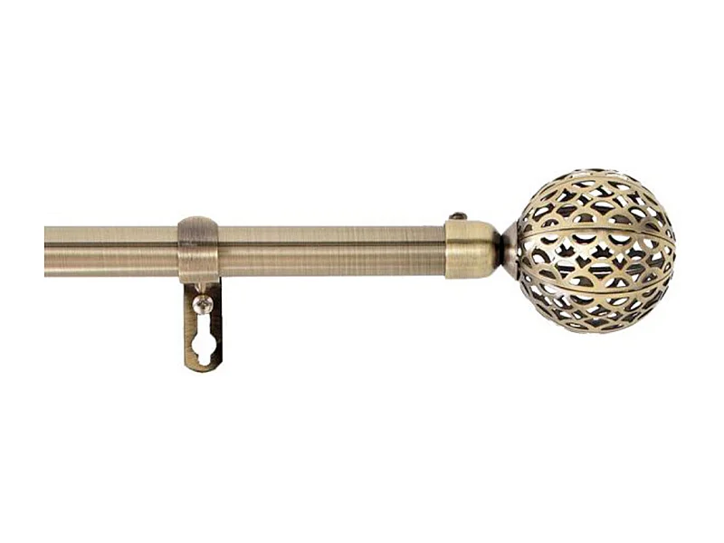 Kit Tringle Déco Extensible "Globa" 120-210cm Laiton