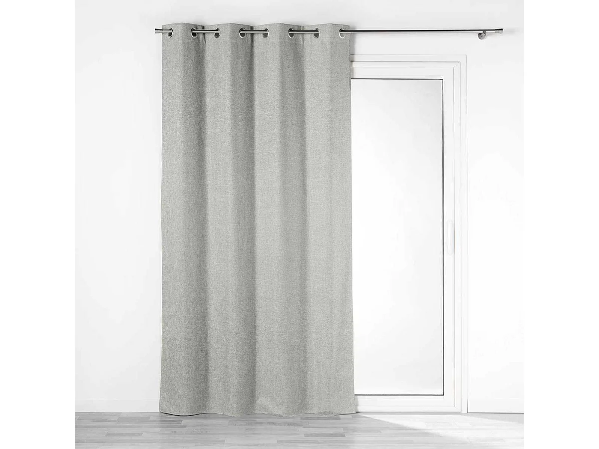 Rideau Occultant à Œillets "Crépuscule" 140x260cm Gris