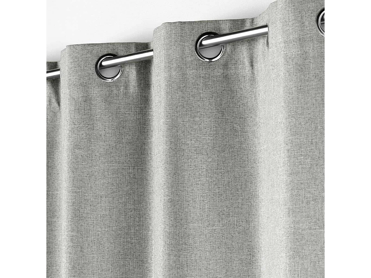 Rideau Occultant à Œillets "Crépuscule" 140x260cm Gris