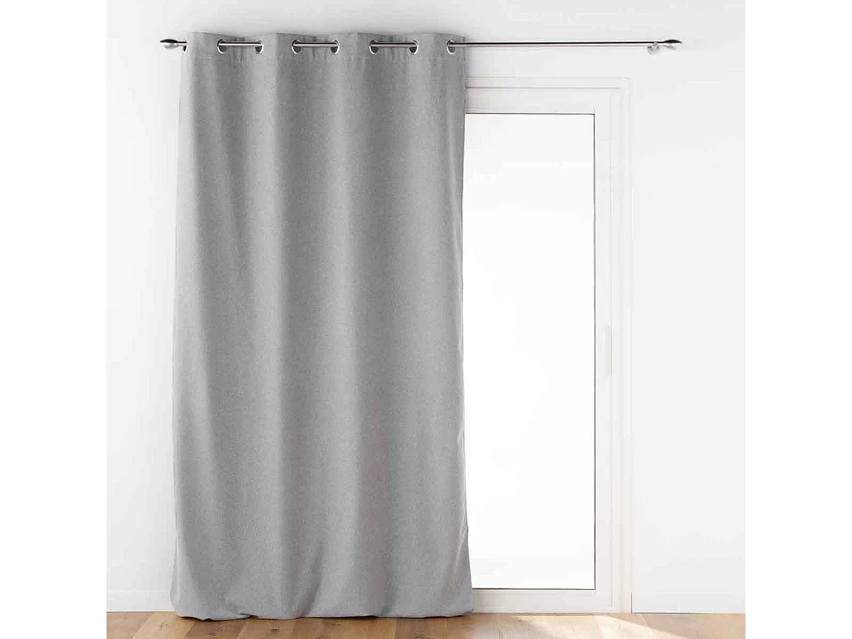 Rideau à Œillets Isolant "Jupiter" 140x260cm Gris