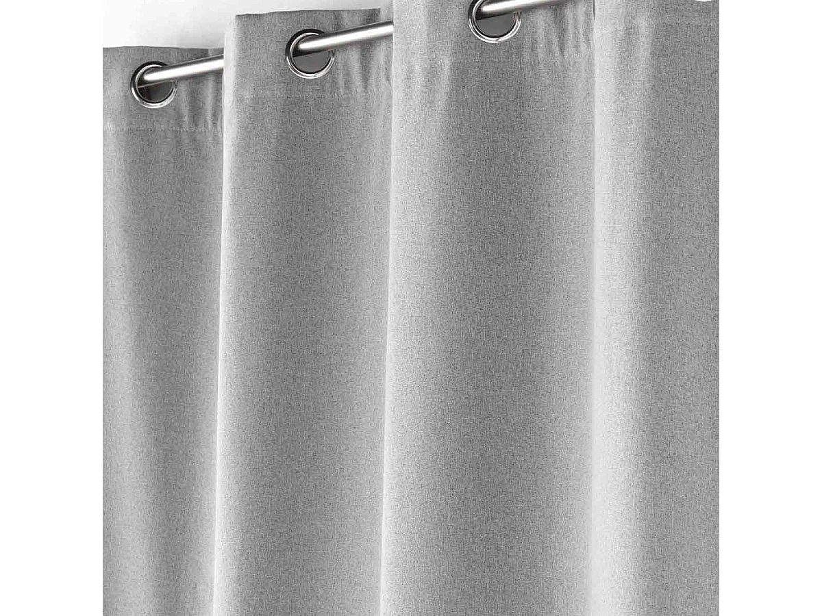 Rideau à Œillets Isolant "Jupiter" 140x260cm Gris