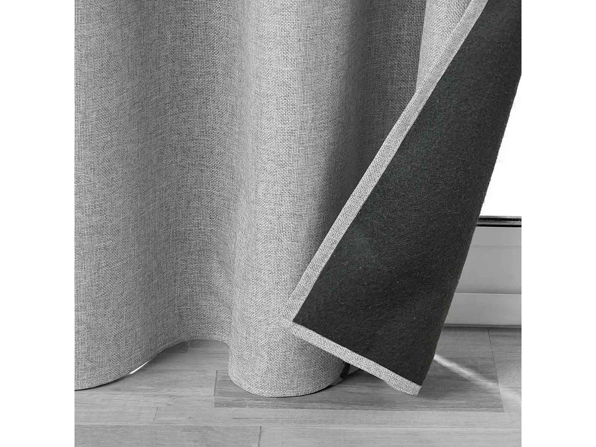 Rideau à Œillets Isolant "Jupiter" 140x260cm Gris