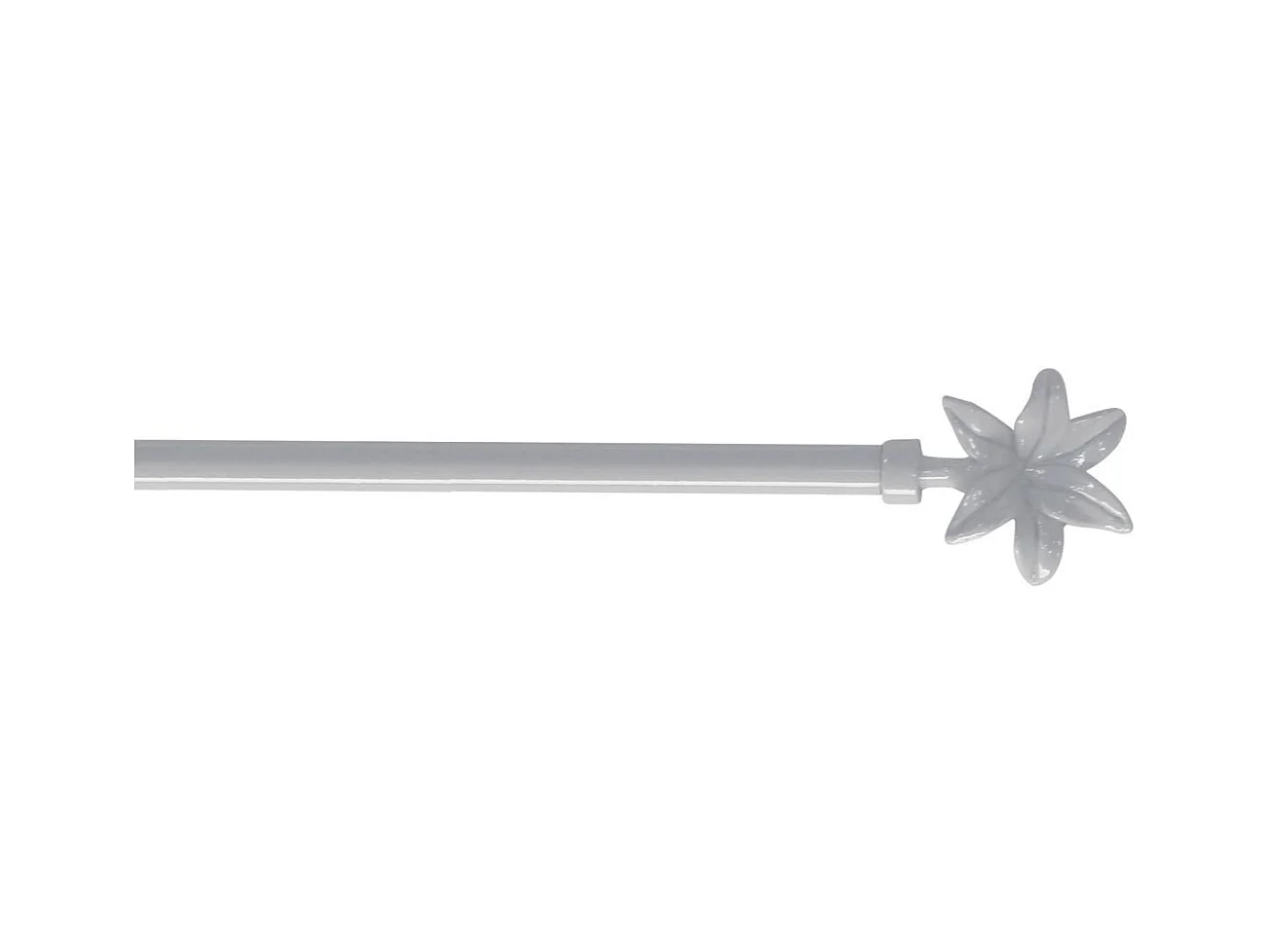 Tringle Déco Extensible "Fleurella" 40-60cm Blanc