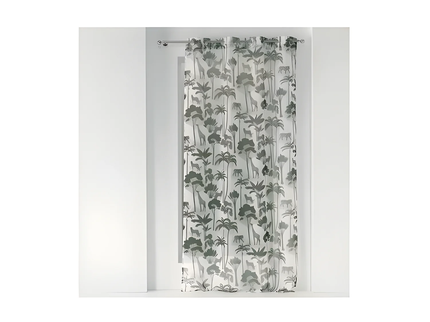 Rideau Voilage à Œillets "Manapany" 140x240cm Kaki