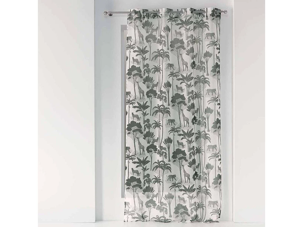 Rideau Voilage à Œillets "Manapany" 140x240cm Kaki