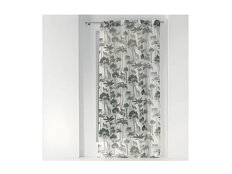 Rideau Voilage à Œillets "Manapany" 140x240cm Kaki