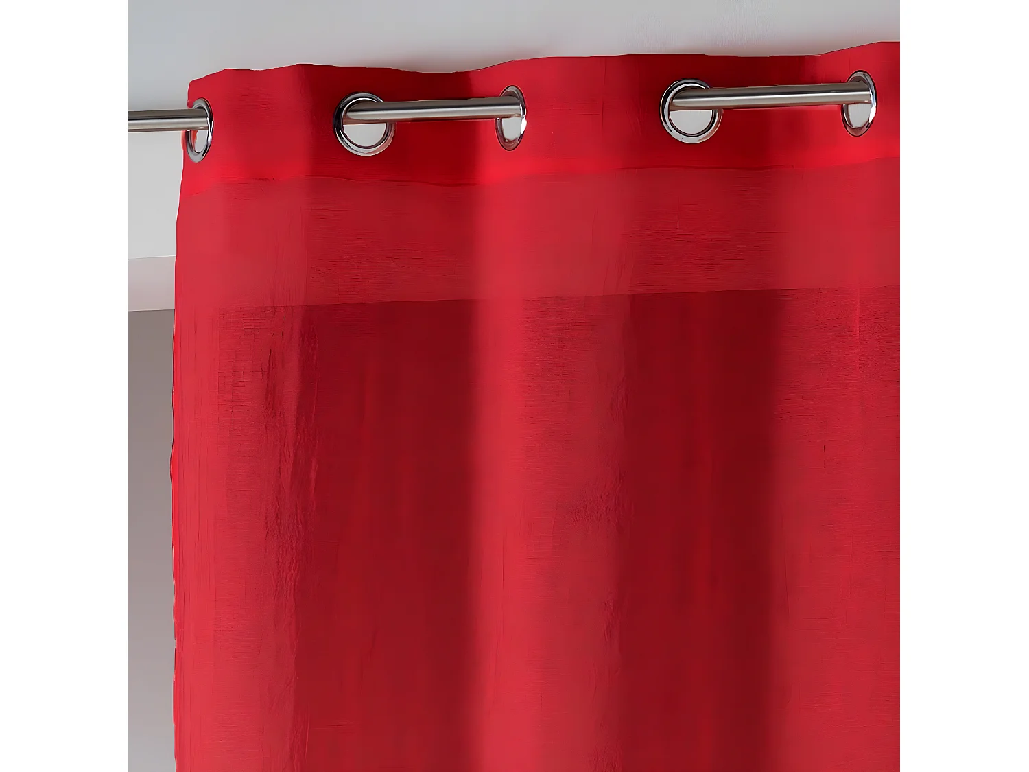 Rideau Voilage Étamine "Telma" 140x240cm Rouge