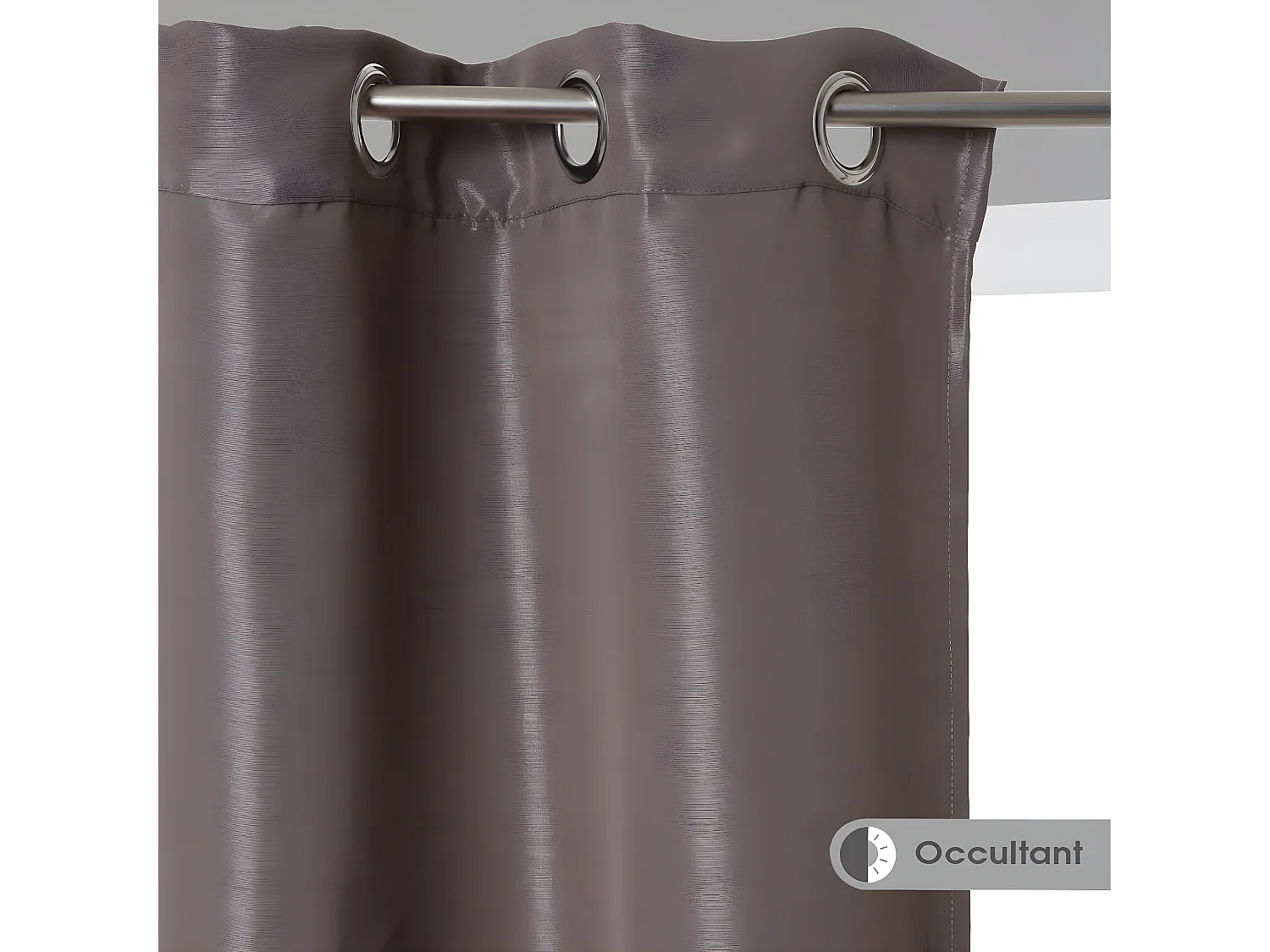 Rideau Occultant "Satin" 140x260cm Taupe