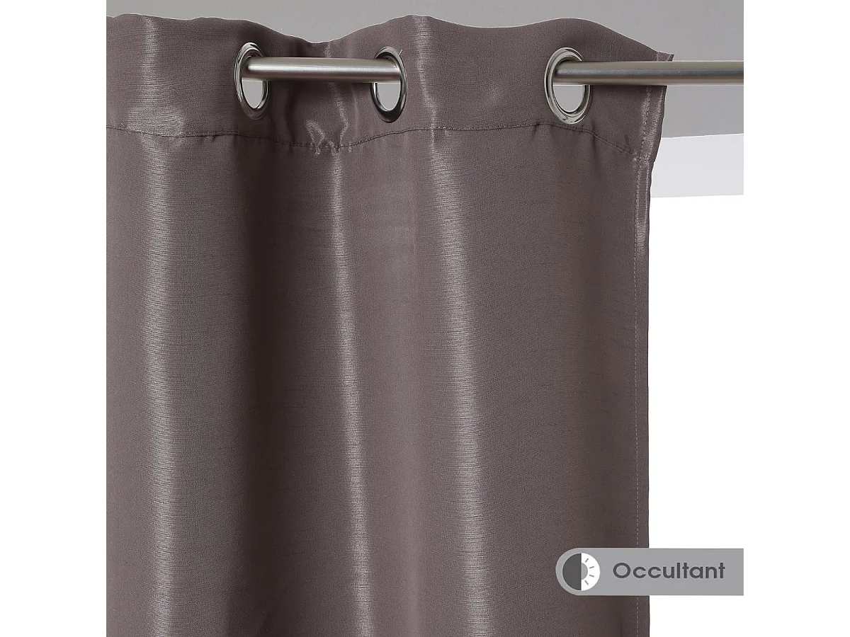 Rideau Occultant "Satin" 140x260cm Taupe