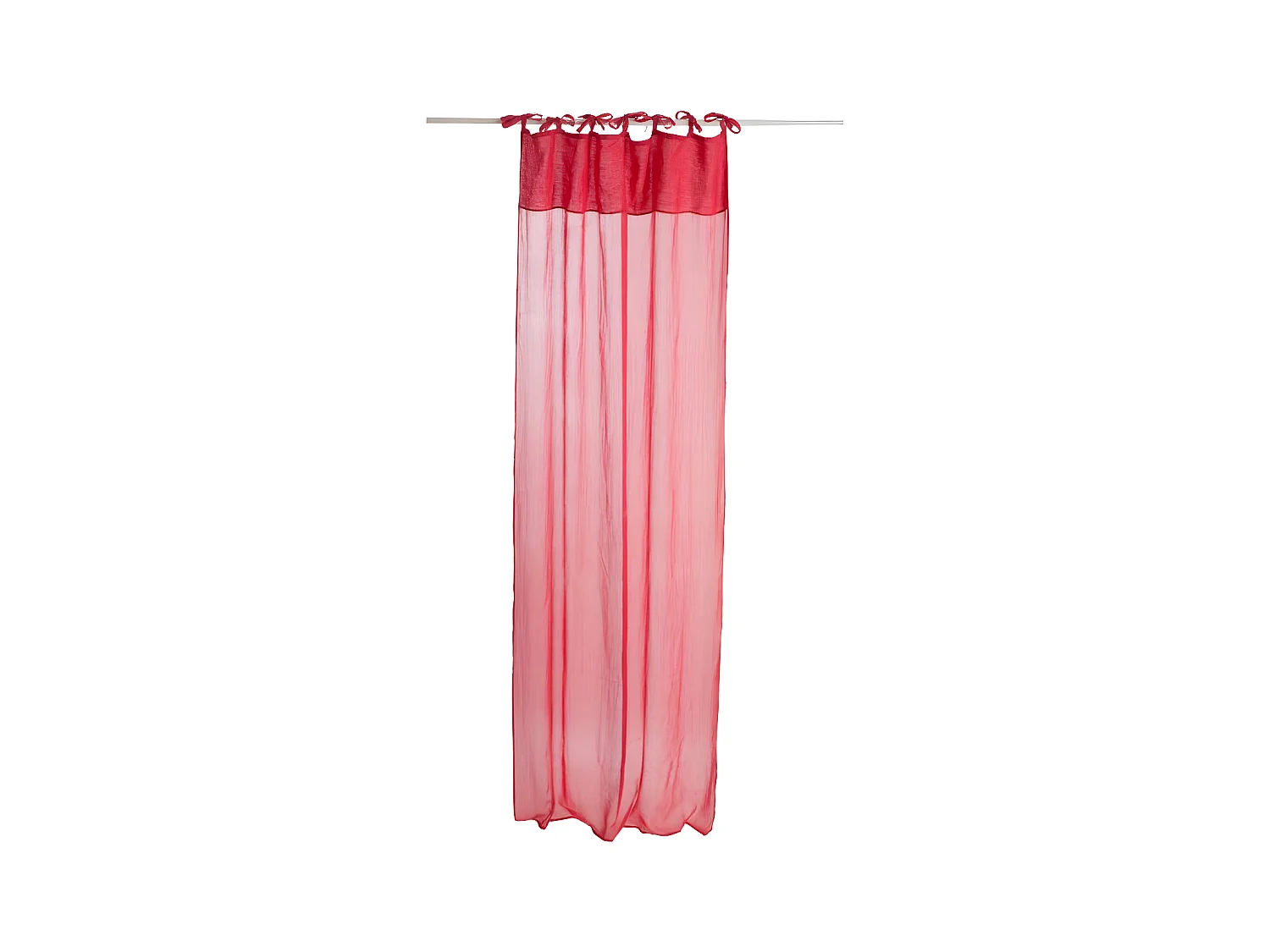 Rideau Voilage "Faded" 140x290cm Rouge