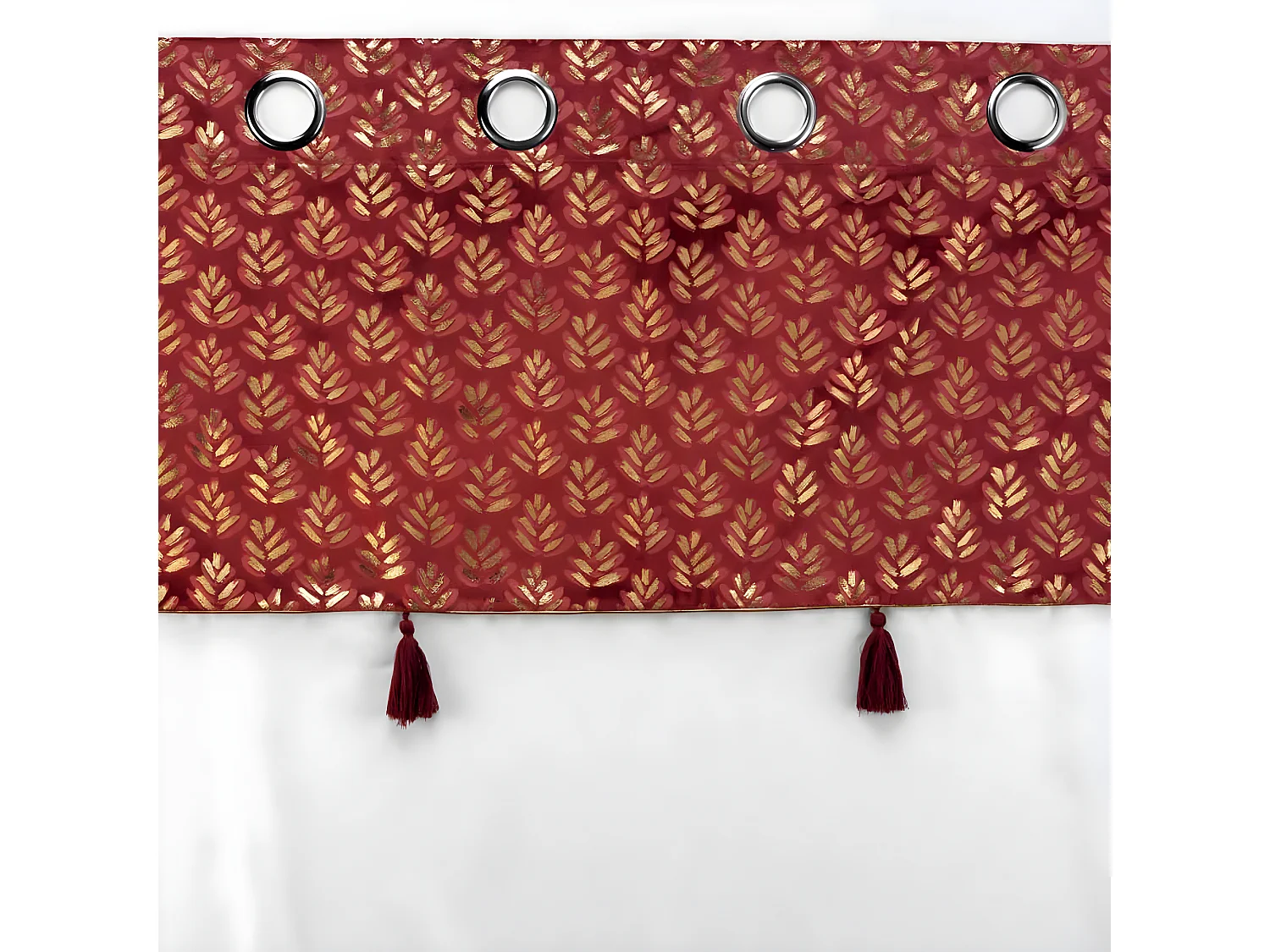 Rideau Voilage à Œillets "Evie" 140x280cm Bordeaux