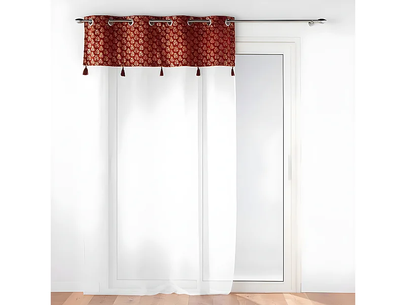 Rideau Voilage à Œillets "Evie" 140x280cm Bordeaux
