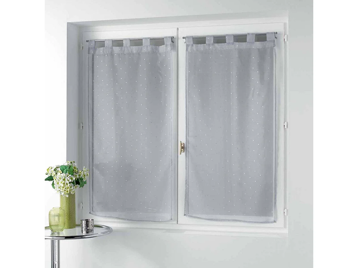 Paire de Voilages "Orion" 60x160cm Gris