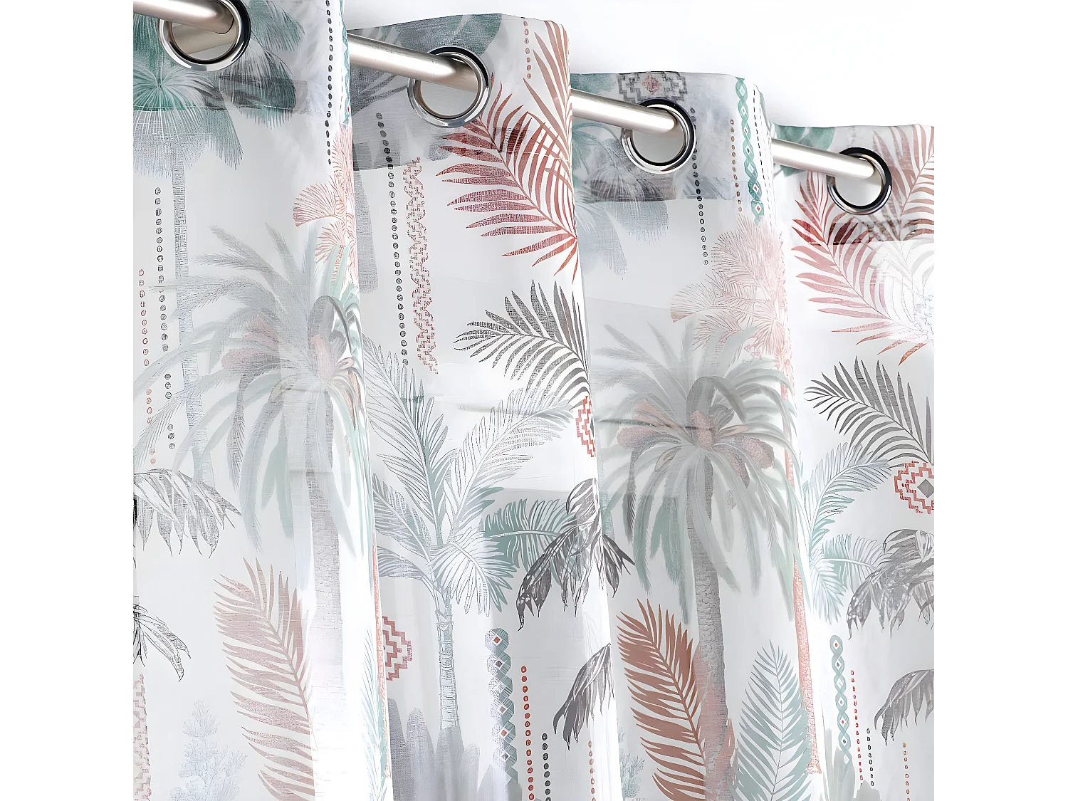 Rideau Voilage à Œillets "Terra Nova" 140x280cm Multicolore