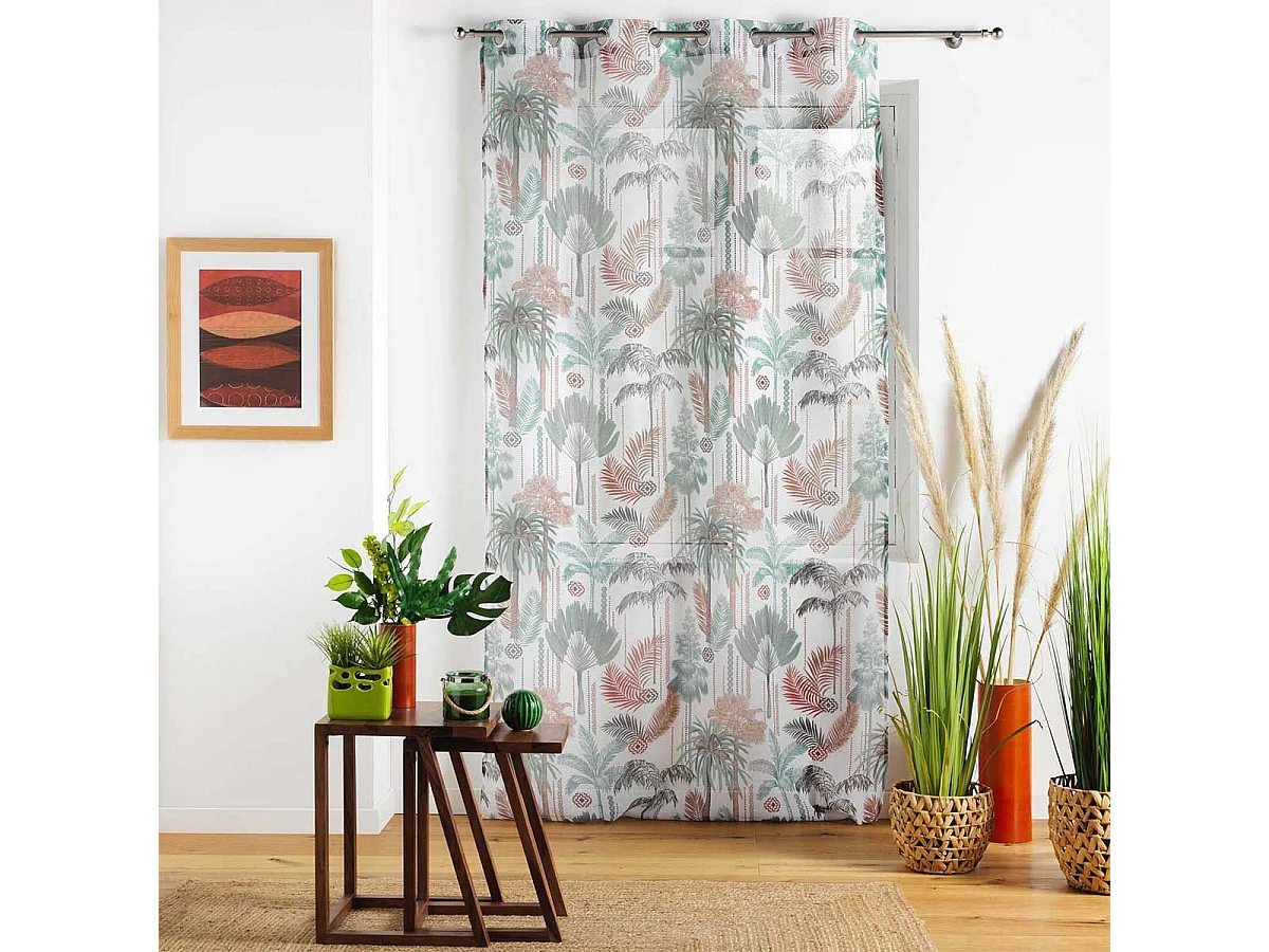 Rideau Voilage à Œillets "Terra Nova" 140x280cm Multicolore