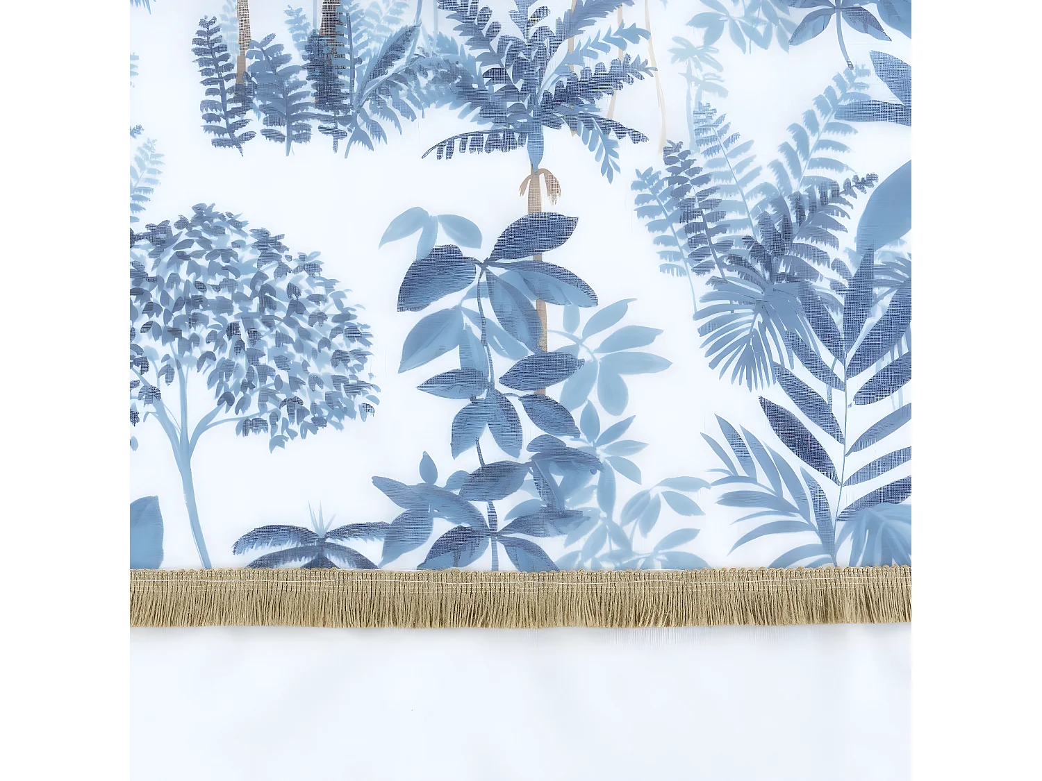 Rideau Voilage Imprimé "Amazonia" 140x240cm Bleu