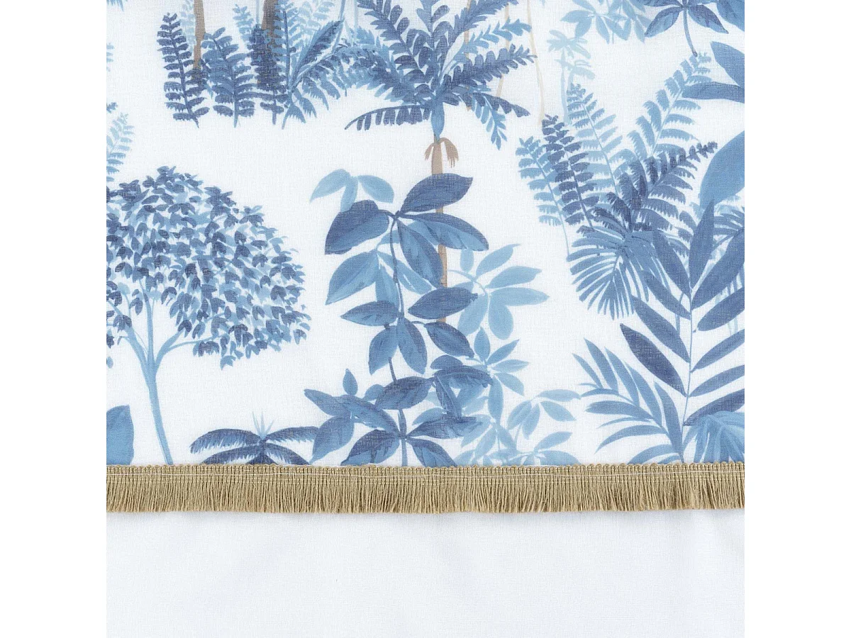 Rideau Voilage Imprimé "Amazonia" 140x240cm Bleu