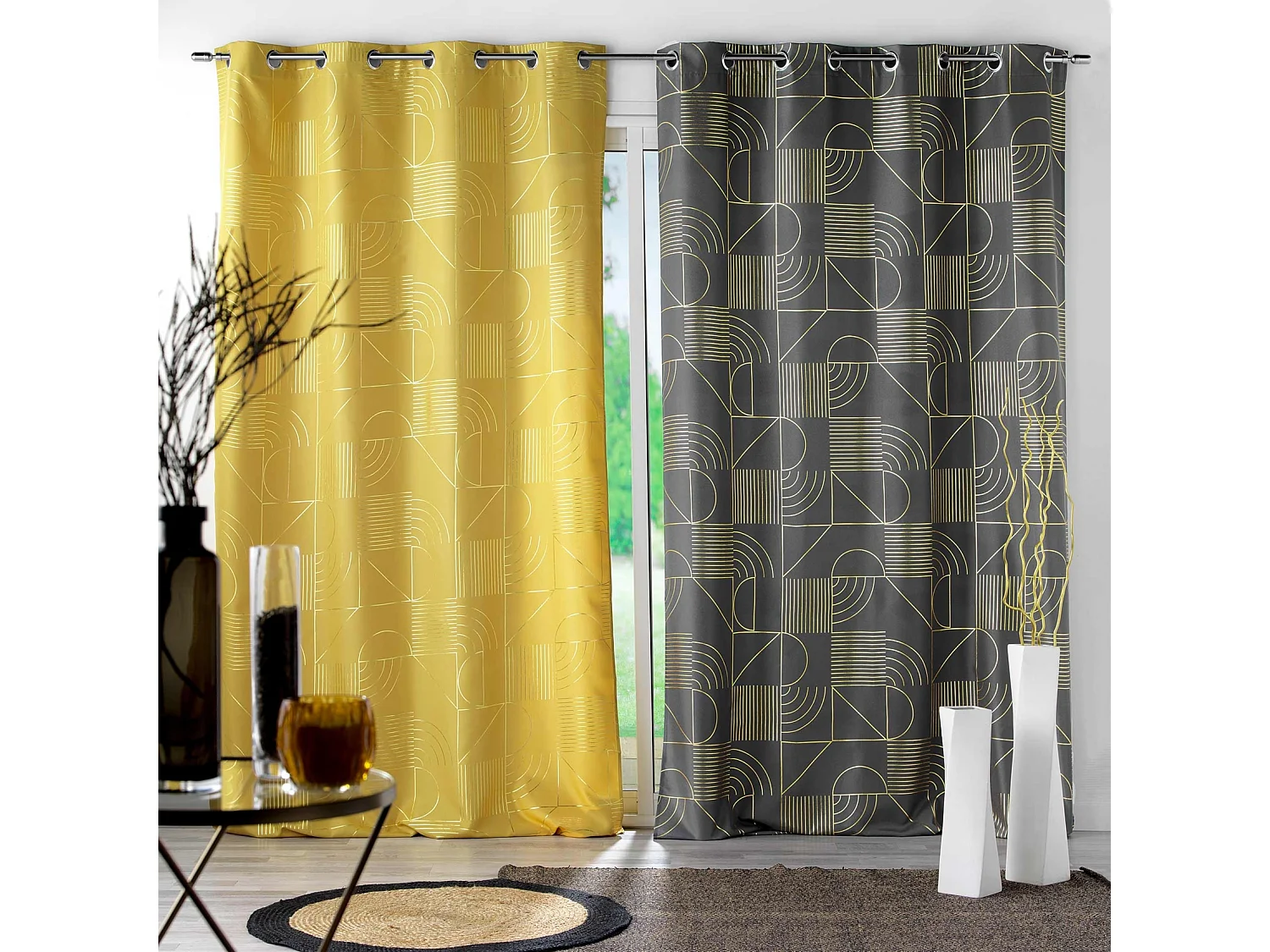 Cortina de tela metálica 140 x 260 cm