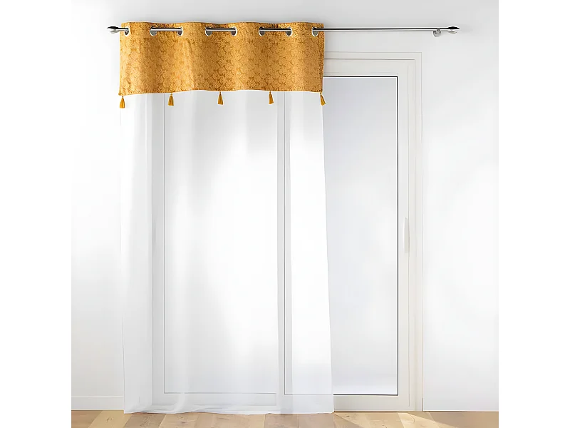 Rideau Voilage à Œillets "Evie" 140x280cm Ocre