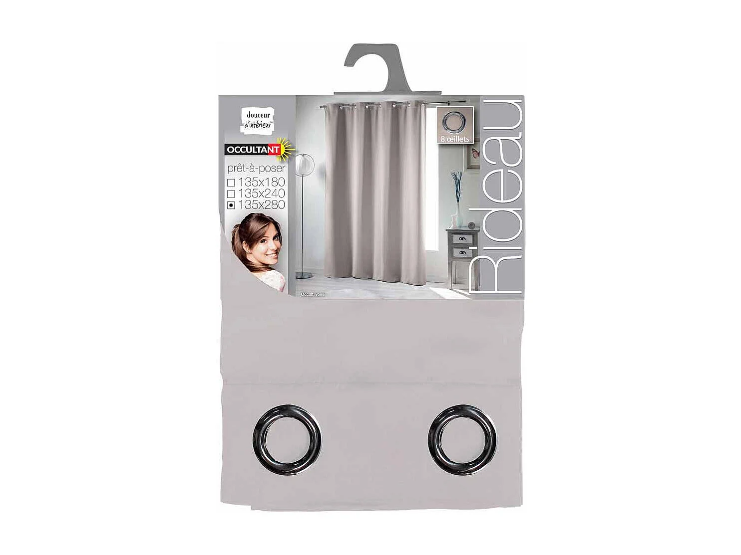 Rideau Occultant "Occult" 135x280cm Ivoire