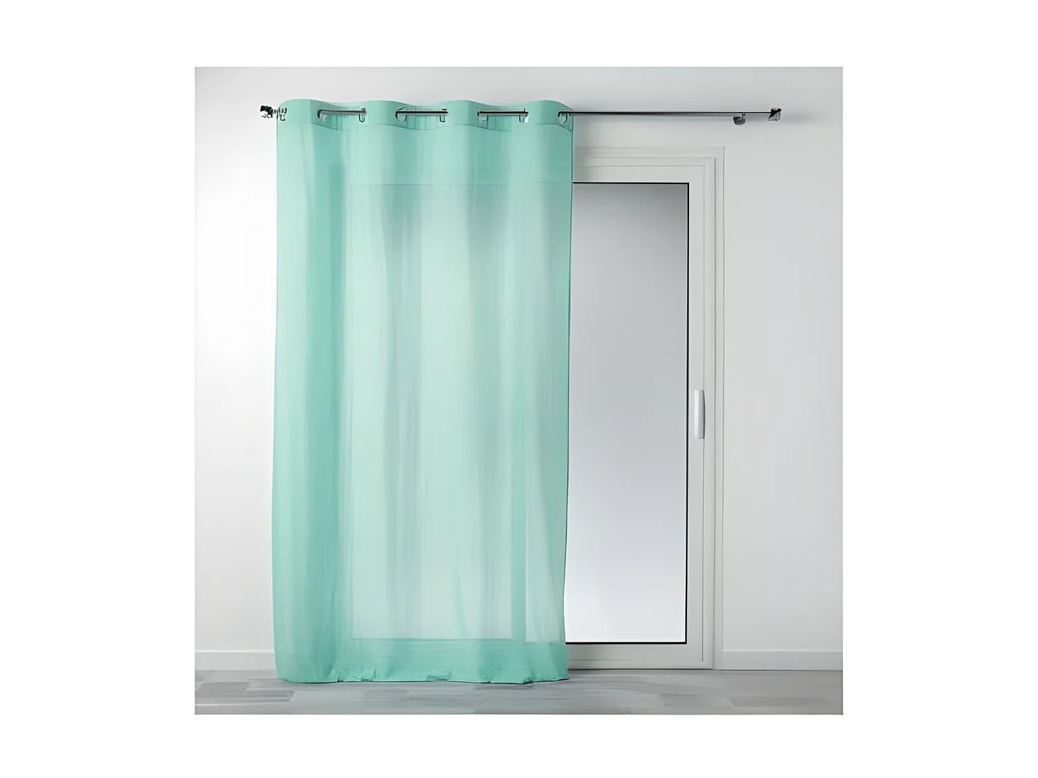 Rideau Voilage à Œillets "Mitsy" 140x240cm Bleu Ciel