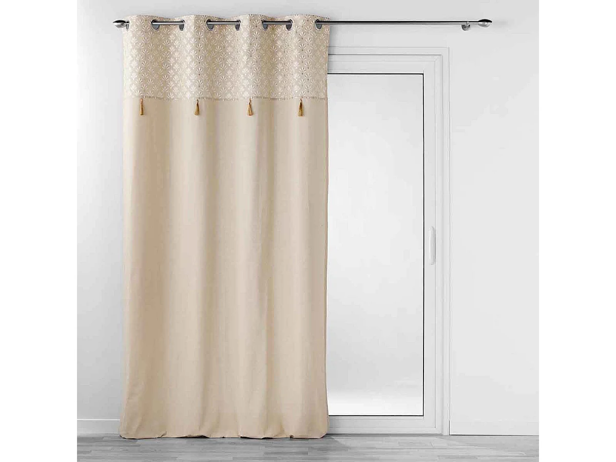 Vorhang mit bedrucktem und metallisiertem Top 140 x 240 cm