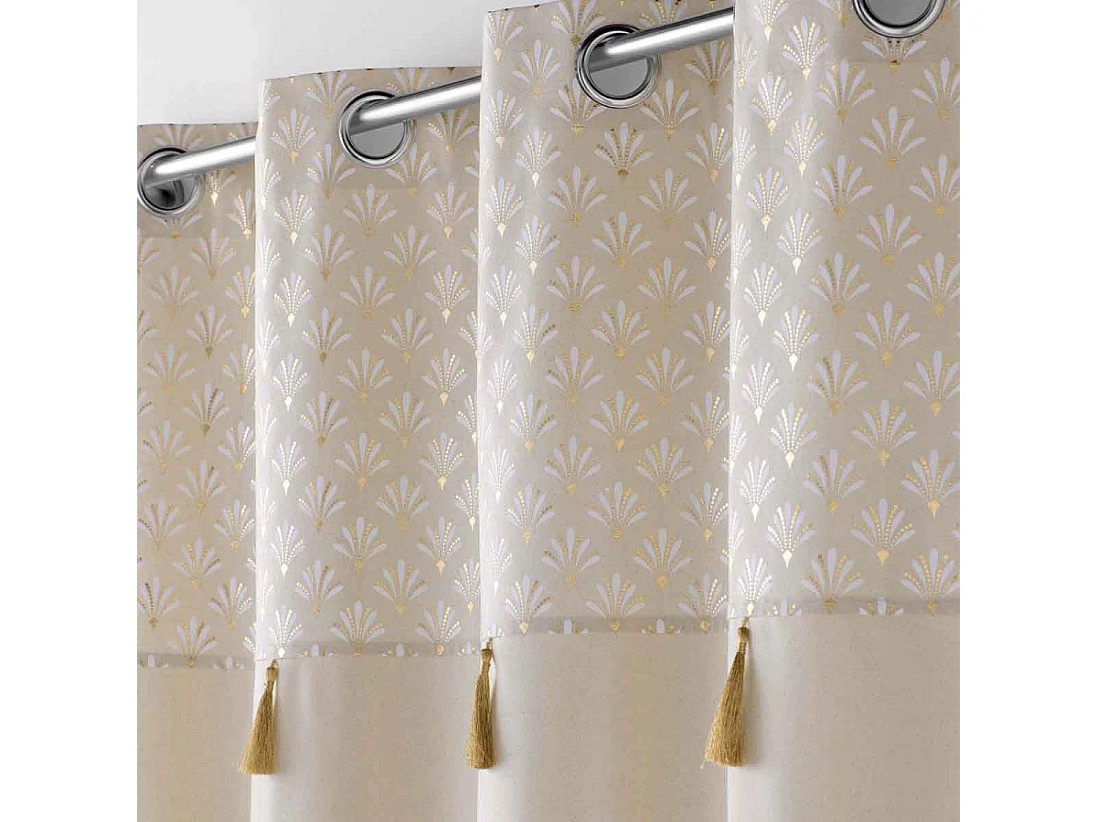 Vorhang mit bedrucktem und metallisiertem Top 140 x 240 cm