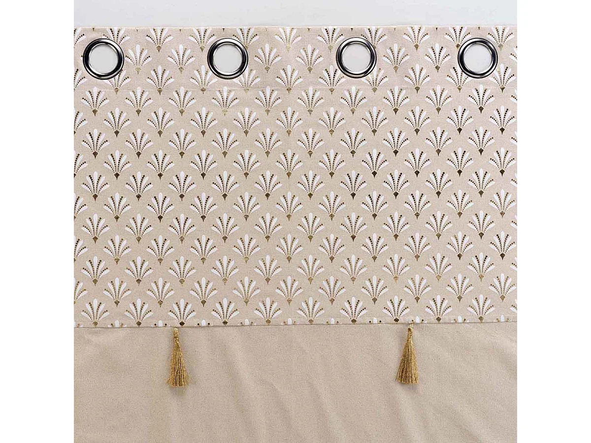 Vorhang mit bedrucktem und metallisiertem Top 140 x 240 cm
