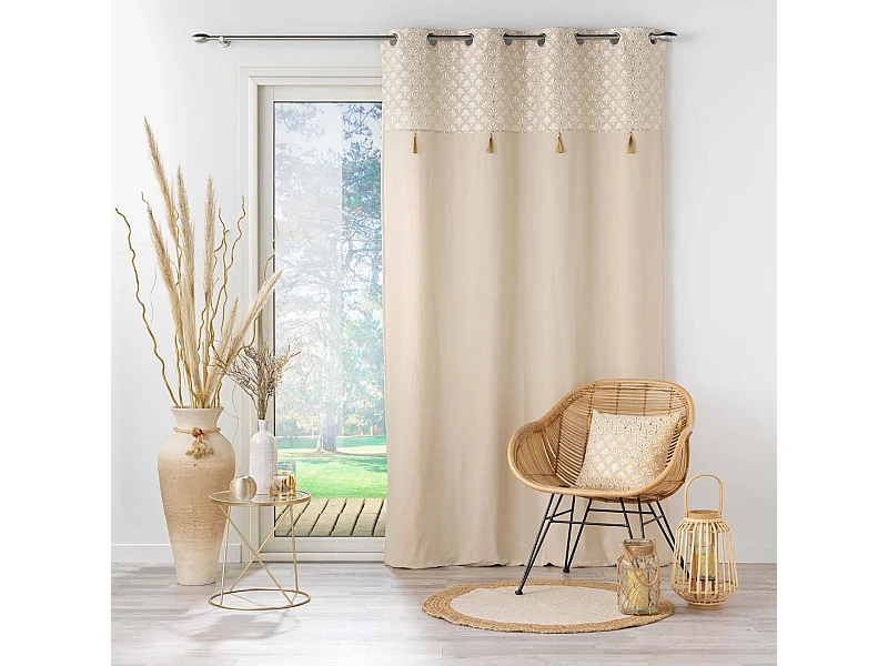 Rideau à Œillets "Rafina" 140x240cm Beige