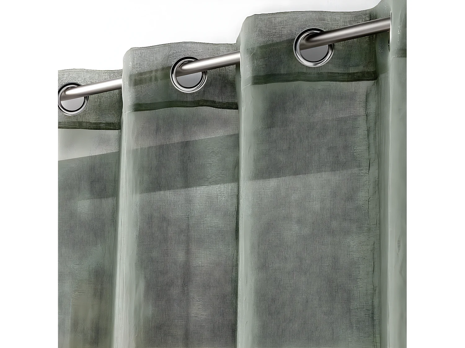 Rideau Voilage Étamine "Telma" 140x280cm Kaki