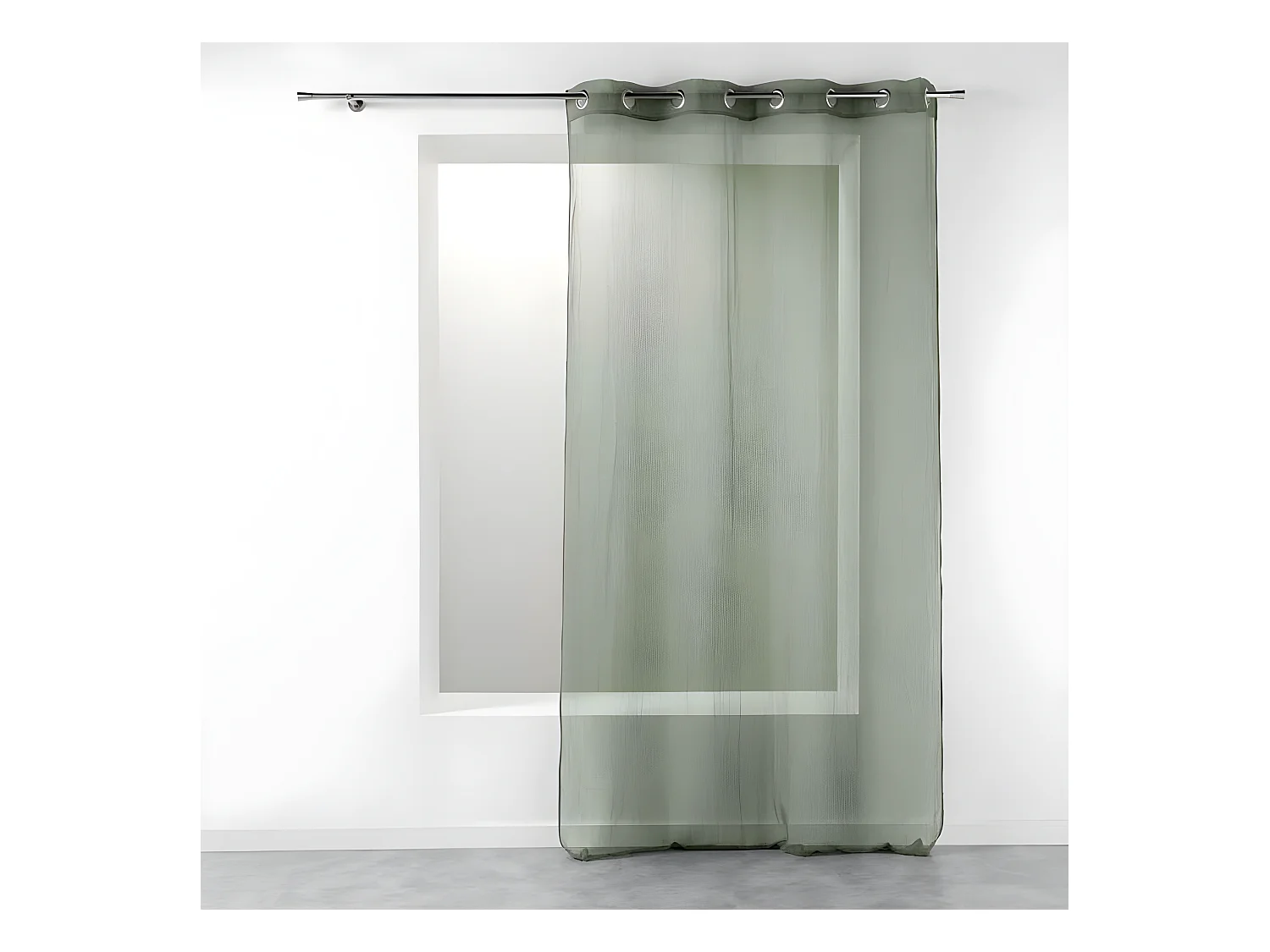 Rideau Voilage Étamine "Telma" 140x280cm Kaki